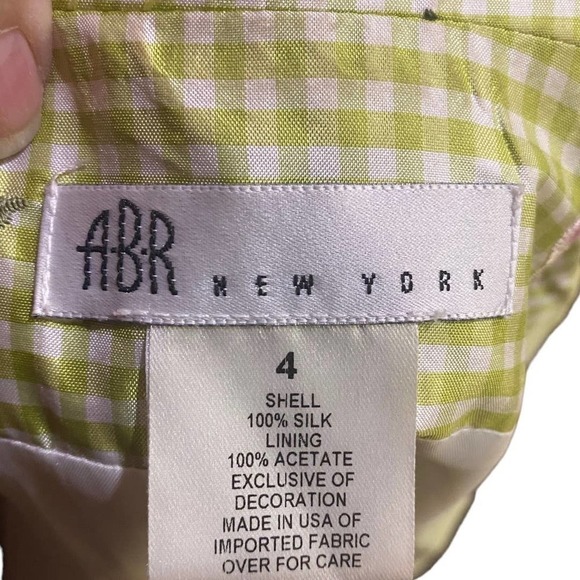 ABR New York Green Plaid 100% Silk Two Piece Suit - Picture 7 of 8
